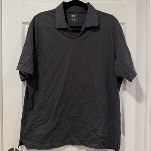 Uniqlo Men's Dark Gray Polo Shirt